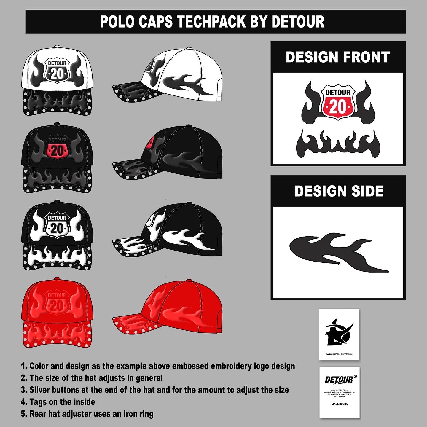 Detour Hard Metal Caps